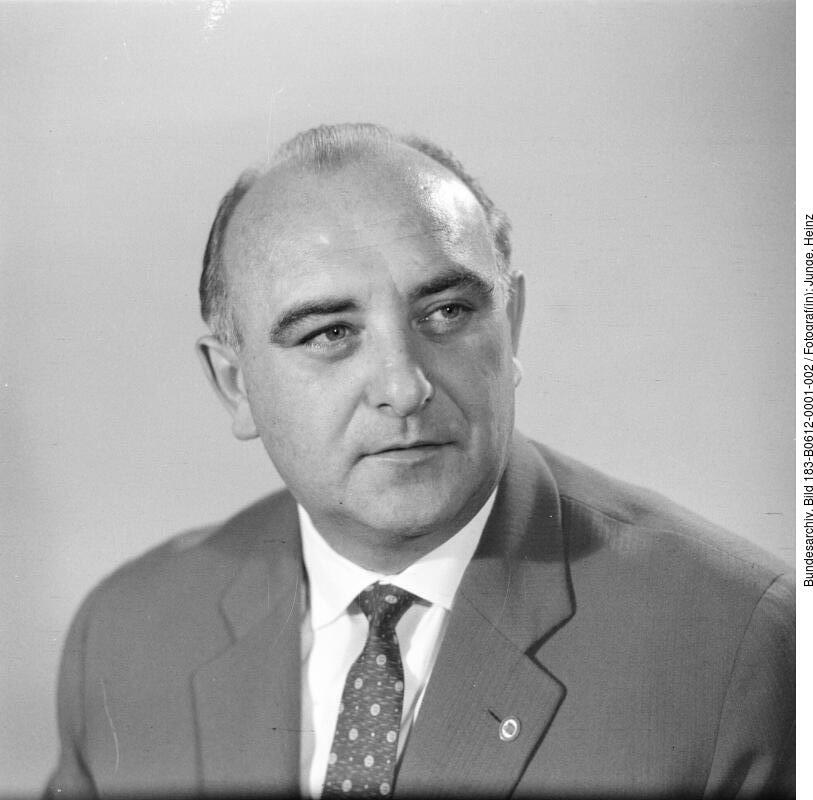 Erich Apel, Juni 1963, Quelle: Bundesarchiv, Bild 183-B0612-0001-002, Fotograf: Peter Heinz Junge (geb. 1928).